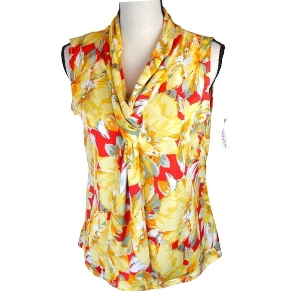 NWT Tiffany & Grey Sleeveless Floral Top, Size XL Petite Dopamine‎ Feminine - Picture 7 of 7